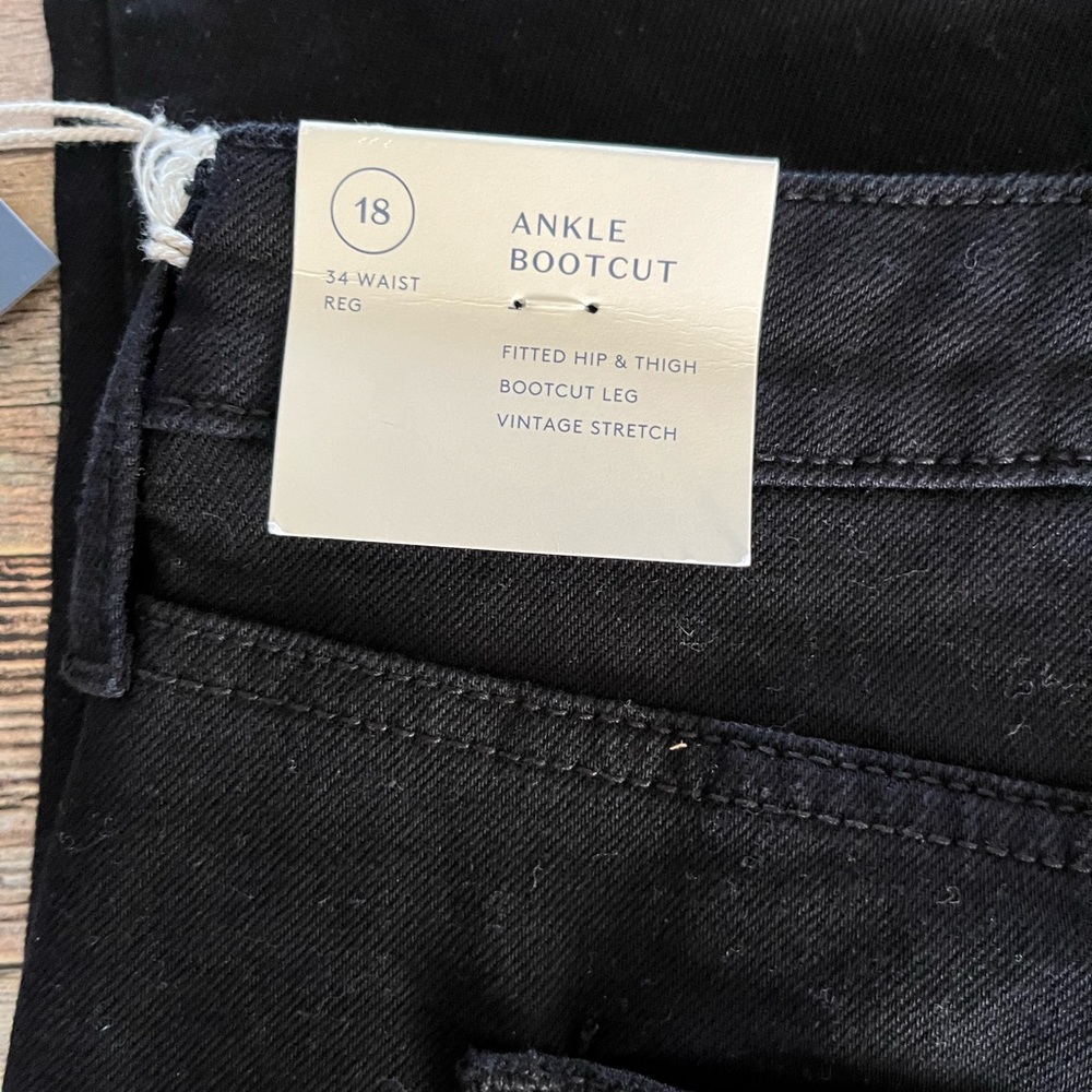 NEW Universal Thread Black Denim Ankle Bootcut Jeans - Picture 14 of 15